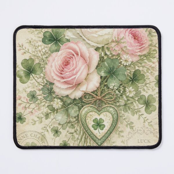 Item preview, Clover floral bouquet with vintage heart charm designed and sold by olenapetol.