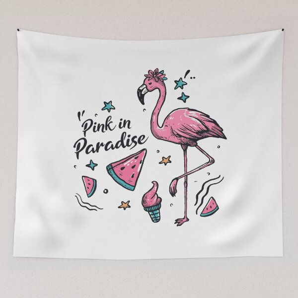 Item preview, Cute Flamingo in Paradise designed and sold by LaboyStudio.
