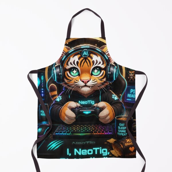 Item preview, I, NeoTig. AI. No Limits. ⚡ | Gamer Tiger Cub | Cute AI Gaming Setup designed and sold by NeoTigLuna.