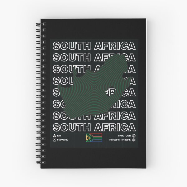 Aperçu de l'œuvre Carte minimale de l'Afrique du Sud créée et vendue par Atlas-Array.