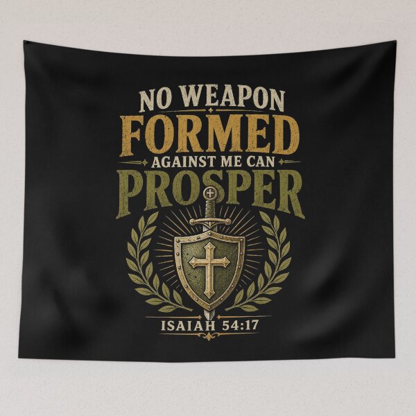 Item preview, No Weapon Formed Against Me Can Prosper Bible Verse designed and sold by ChristianLife.