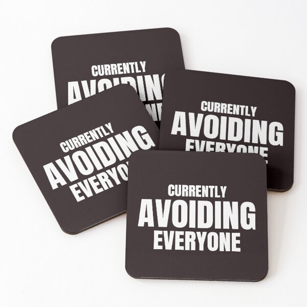 Item preview, Currently Avoiding Everyone – Funny Introvert Social Battery Quote designed and sold by ArtPer-design.