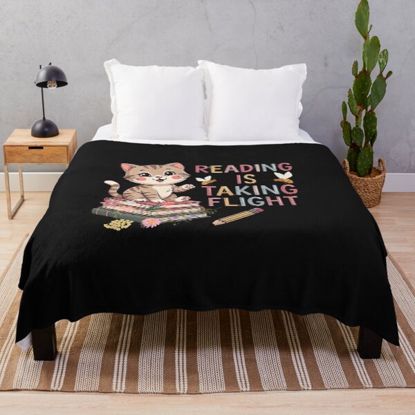 Item preview, Cute Kitten Reading is Taking Flight Bookish T-Shirt Design designed and sold by NinaCreator.