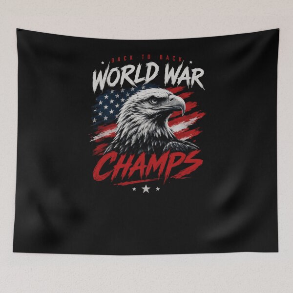 Item preview, Back To Back World War Champs American Patriot Veteran Pride designed and sold by RetroMini2026.