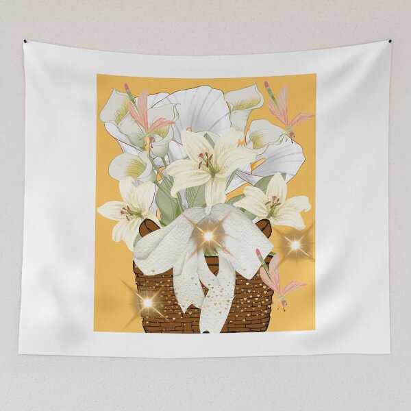 Item preview, White floral art designed and sold by Extremeallie.