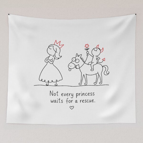 Item preview, Not Every Princess Waits for Rescue Funny Princess designed and sold by byMosia.