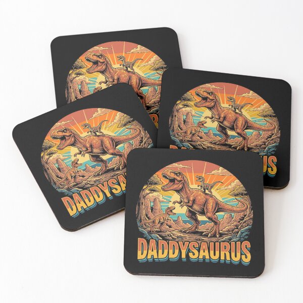 Item preview, Retro Daddysaurus Vintage T-Rex Dinosaur Father And Kids designed and sold by Vermanartist.