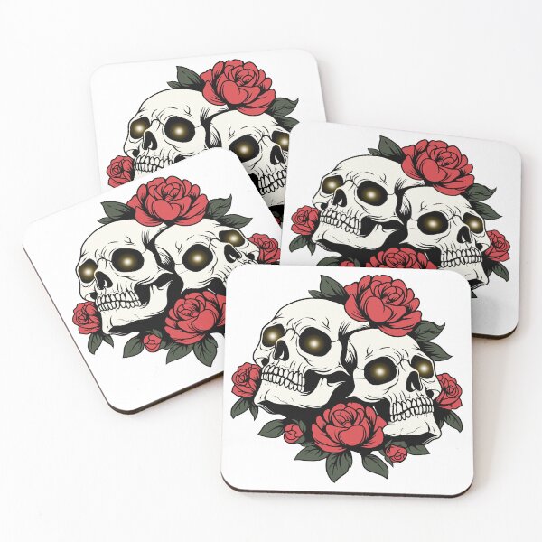 Item preview, Neo Traditional Skulls and Red Roses Tattoo Art designed and sold by some peace.