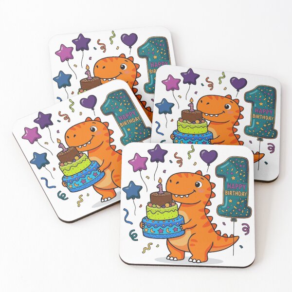 Item preview, One Saurus orange T-rex 1st birthday boy/girl gift toddler dino lover designed and sold by Tronstell.