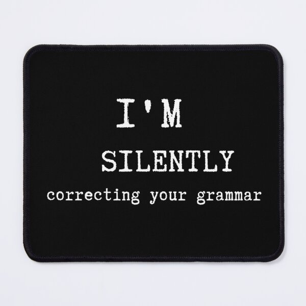 Item preview, I'm Silently Correcting Your Grammar Distressed Typewriter designed and sold by Aetherix Studio.