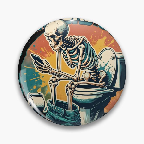 Item preview, Doing Dad Shit Funny Skeleton On Toilet Phone Humor designed and sold by Vermanartist.