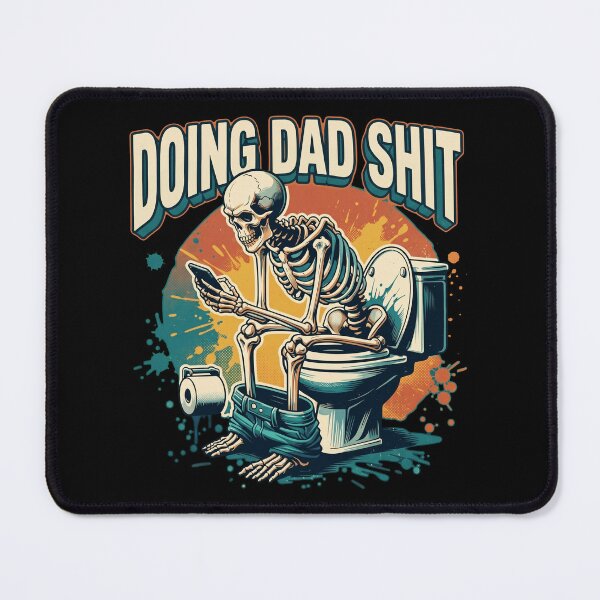 Item preview, Doing Dad Shit Funny Skeleton On Toilet Phone Humor designed and sold by Vermanartist.