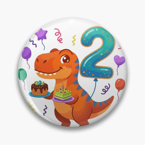 Item preview, Two Saurus Orange T-rex 2nd Birthday Boy/Girl Gift Toddler Dino Lover designed and sold by Tronstell.