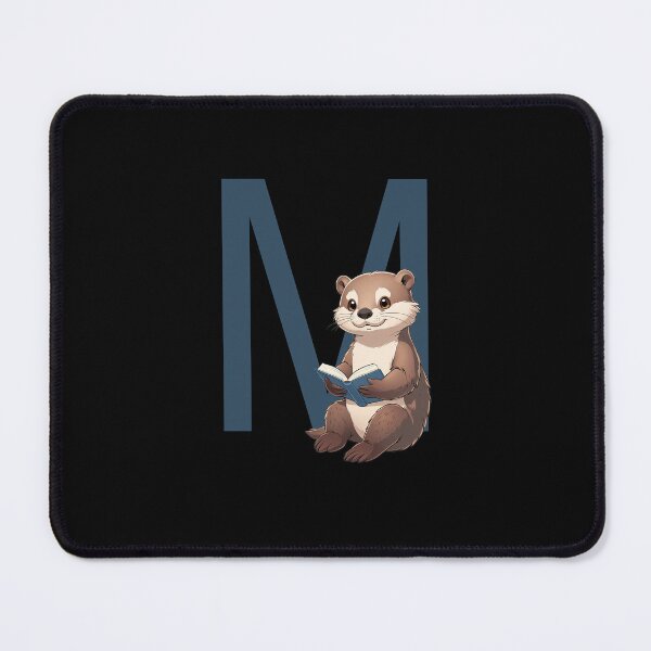 Item preview, Otter Reading Book Letter M designed and sold by Timowo Studio | Fine Line Wildlife Art & Modern Nature Graphics.