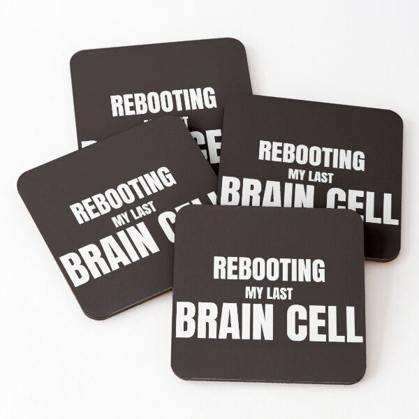 Item preview, Rebooting My Last Brain Cell – Funny Overthinking & Exhausted Mind Quote designed and sold by ArtPer-design.