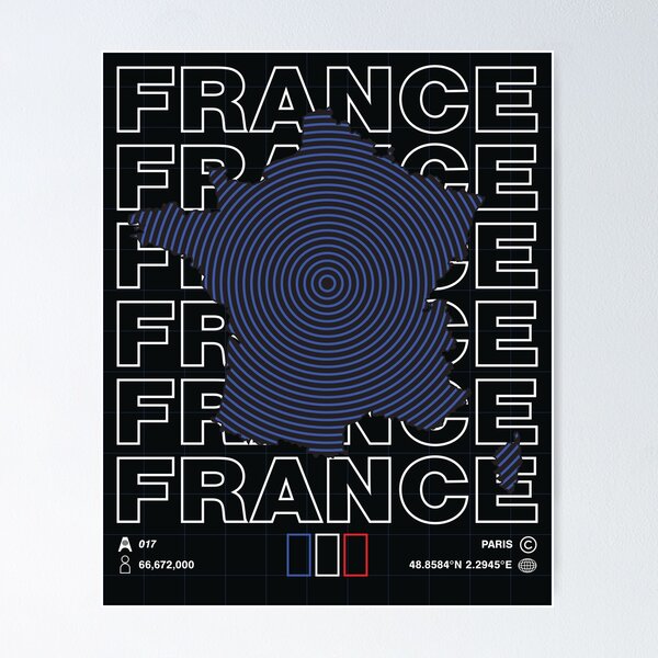 Item preview, France Minimal Map designed and sold by Atlas-Array.