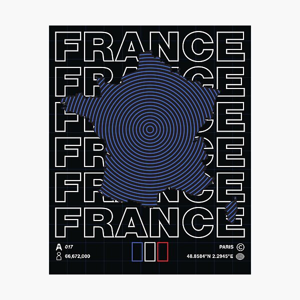 Item preview, France Minimal Map designed and sold by Atlas-Array.