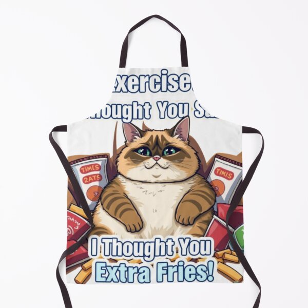 Item preview, Exercise? I Thought You Said Extra Fries! – Zazu Cat Meme designed and sold by MystiColo.