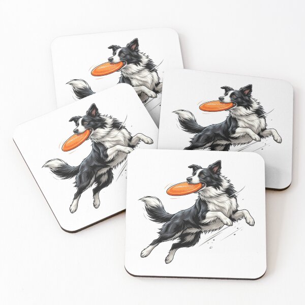 Item preview, Dynamic Border Collie Frisbee Catch - Action Art designed and sold by 88 Design.