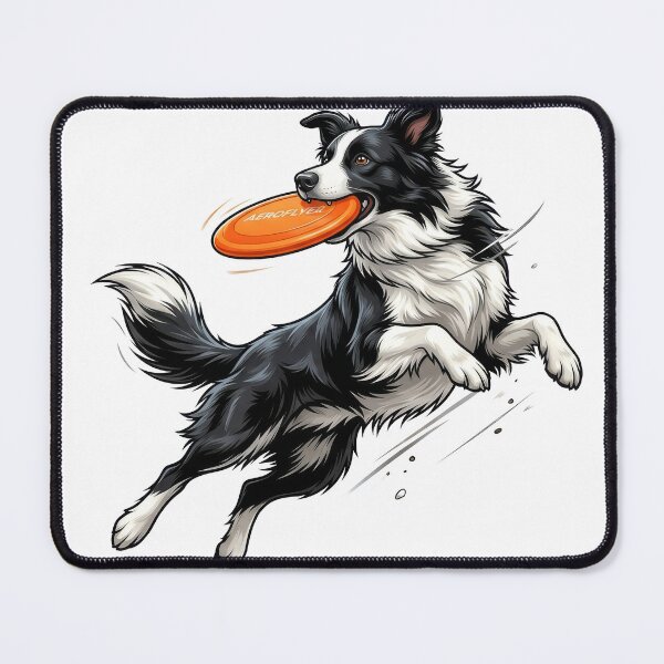 Item preview, Dynamic Border Collie Frisbee Catch - Action Art designed and sold by 88 Design.