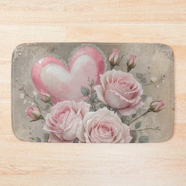 Item preview, Ramo de rosas rosadas estilo shabby chic con corazón designed and sold by olenapetol.