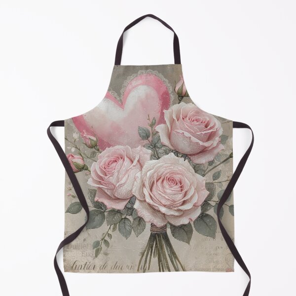 Item preview, Shabby chic pink roses bouquet with heart designed and sold by olenapetol.