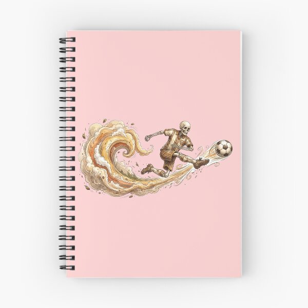 Item preview, Vintage Watercolor Skeleton Soccer Player Wave Kick Art designed and sold by BreezifyDesignStudio.