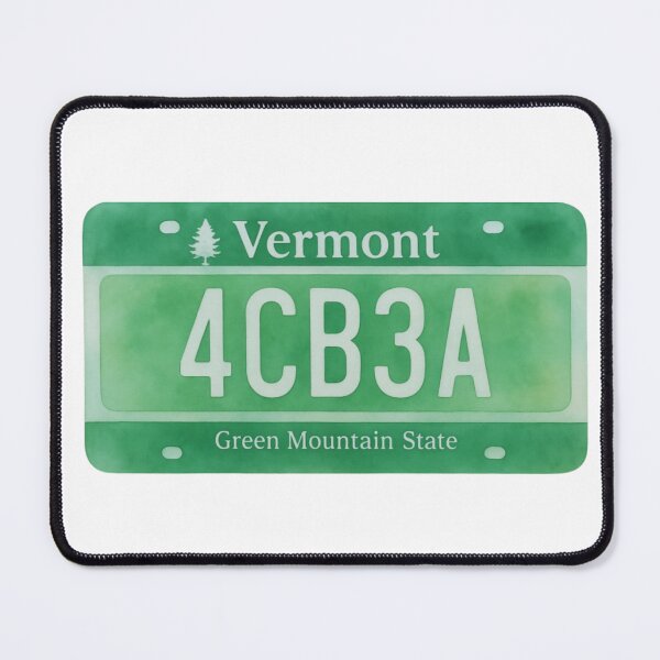 Item preview, Noah Kahan Vermont License Plate 4CB3A Watercolor designed and sold by secondcityshore.