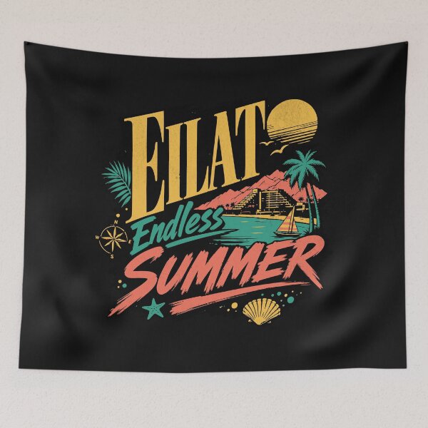 Item preview, Eilat, Israel - Endless Summer - Retro 90s Travel designed and sold by Amber Dove Studio.