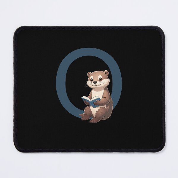 Item preview, Otter Reading Book Letter O designed and sold by Timowo Studio | Fine Line Wildlife Art & Modern Nature Graphics.