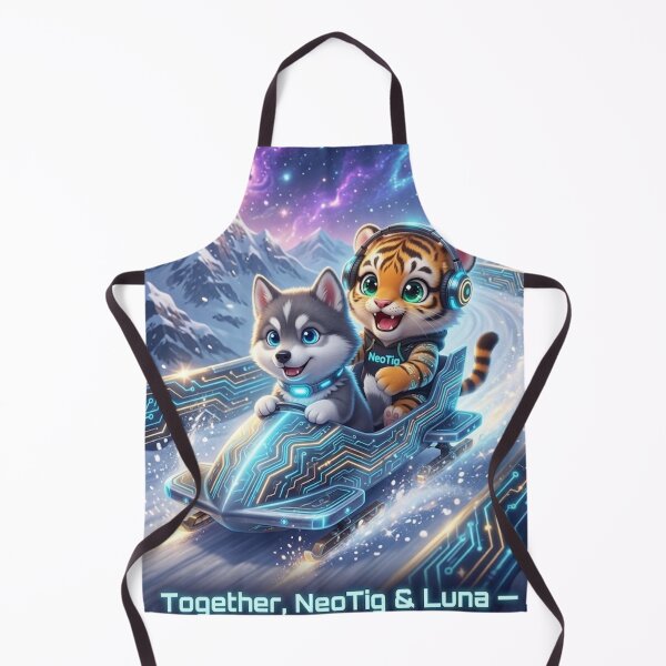 Item preview, NeoTig and Luna Cosmic Sled Ride Futuristic Winter Adventure designed and sold by NeoTigLuna.