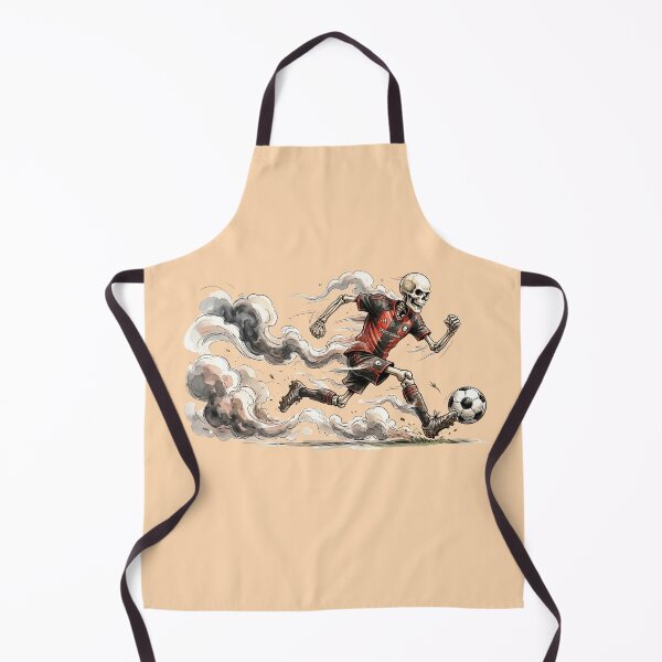 Item preview, Vintage Skeleton Soccer Player Speed Demon Smoke Trail Art designed and sold by BreezifyDesignStudio.