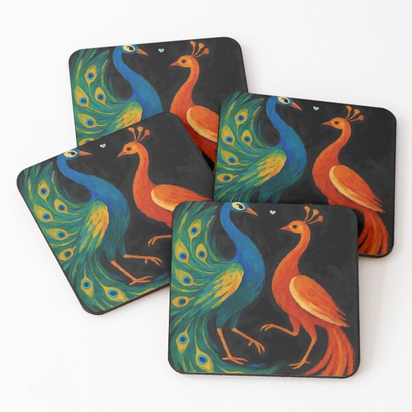 Item preview, Peacock and peahen artwork designed and sold by REDCLASH2002.