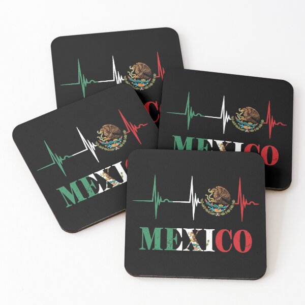 Item preview, Vintage Mexico Flag Heartbeat Mexican Pride Eagle designed and sold by Vermanartist.
