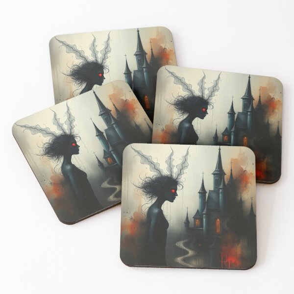 Item preview, Dark Fairy in a Dark Castle | Gothic Fantasy Illustration designed and sold by RAISC.