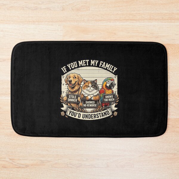 Item preview, If You Met My Family Funny Pet Mugshot T-Shirt |  Cat Golden Retriever Sarcastic designed and sold by Cree8if.