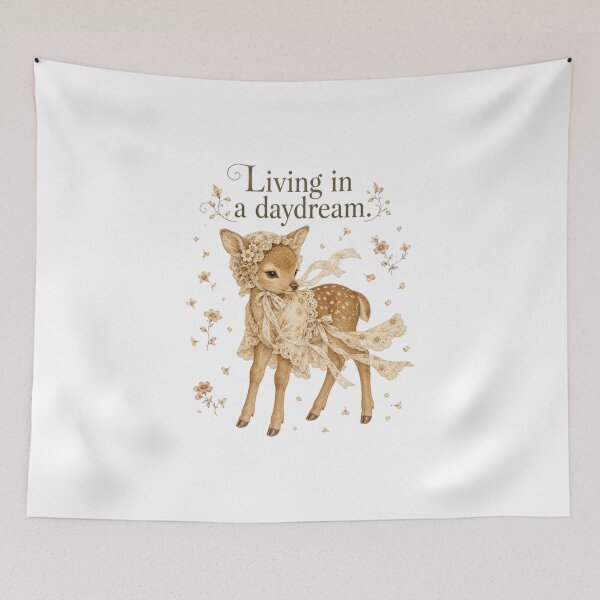Item preview, Living In A Daydream Coquette Fawn Soft Meadow Aesthetic designed and sold by AQUILAKREO.