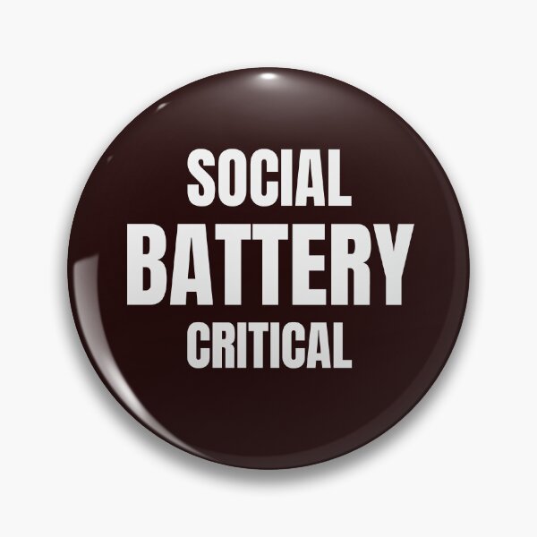 Item preview, Social Battery Critical – Funny Introvert Low Energy Quote designed and sold by ArtPer-design.