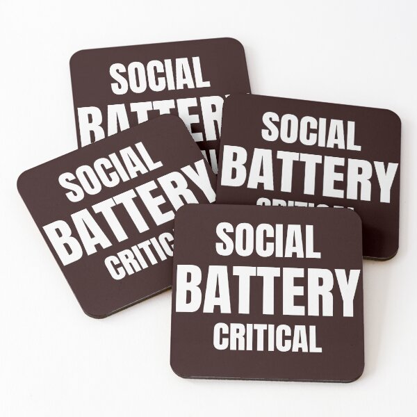 Item preview, Social Battery Critical – Funny Introvert Low Energy Quote designed and sold by ArtPer-design.