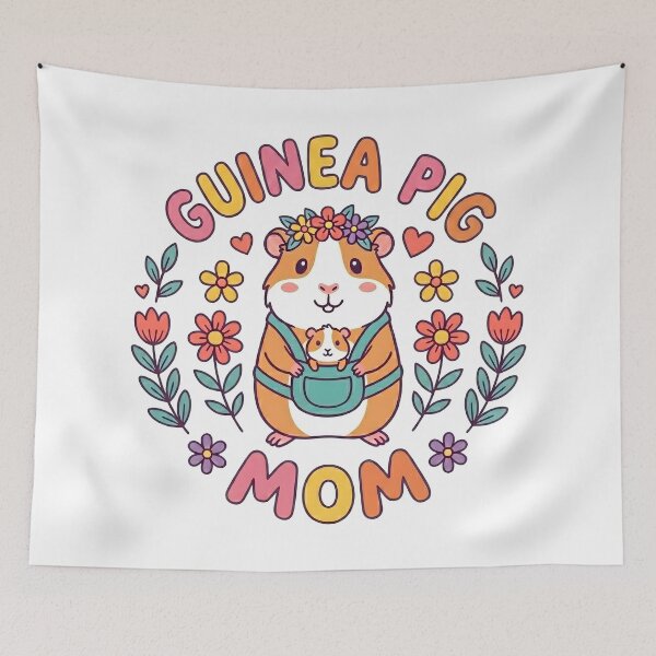 Item preview, Cute Guinea Pig Mom Floral Cavy Pet Owner designed and sold by Leonardo Palumbo.