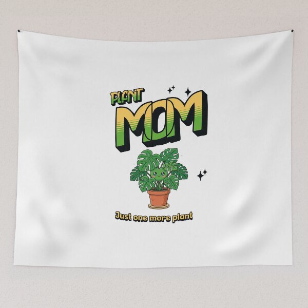 Item preview, Plant Mom — Just One More Plant — Kawaii Monstera for plant lovers designed and sold by BoosterShop.