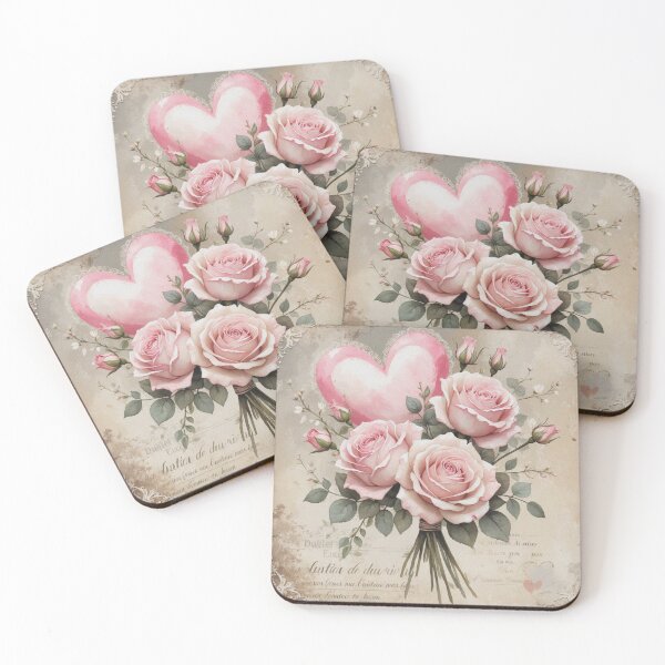 Item preview, Soft pink roses floral bouquet vintage style designed and sold by olenapetol.