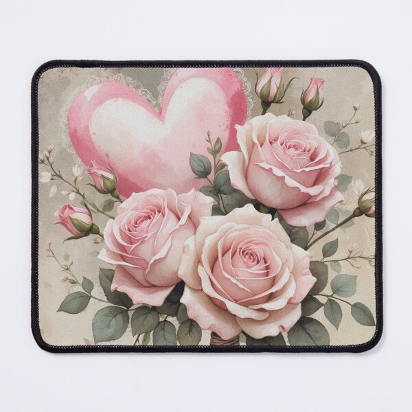 Item preview, Soft pink roses floral bouquet vintage style designed and sold by olenapetol.