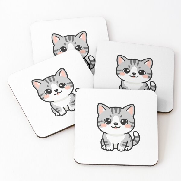Item preview, Cute Cartoon Kitten Watercolor Cat Art designed and sold by anime355.