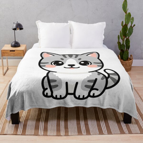 Item preview, Cute Cartoon Kitten Watercolor Cat Art designed and sold by anime355.