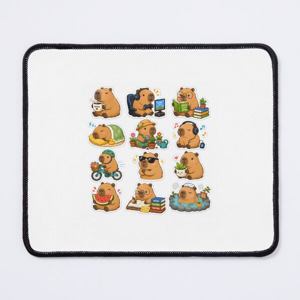 Item preview, Capybara Sticker Pack – Cozy Kawaii Adventures designed and sold by FAZ-DESIGNS.