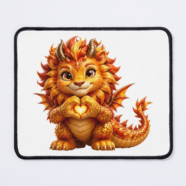 Item preview, Solarheart the Leo Dragon: Flame of Joy designed and sold by BlissBlvdShop.