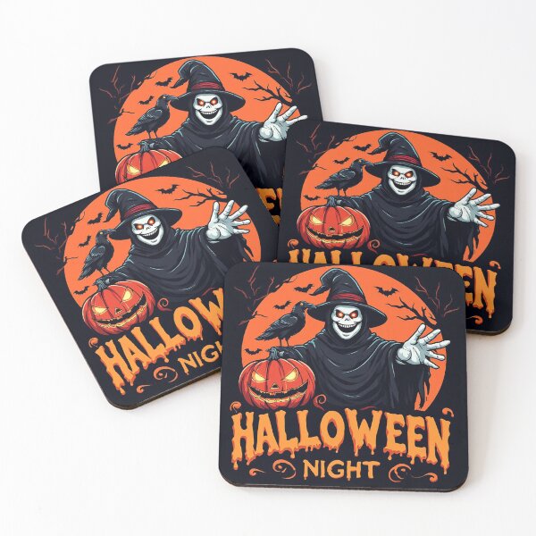 Item preview, Creepy Skeleton Holding Glowing Pumpkin Halloween designed and sold by Cute Animals And Royal Art.