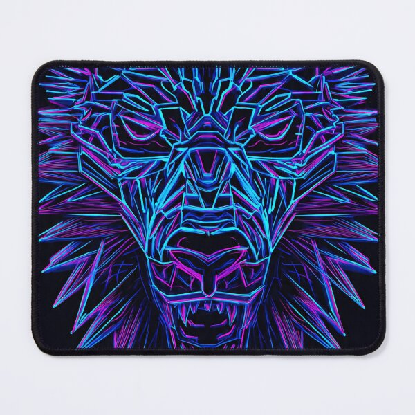 Item preview, Neon Geometric Cyberpunk Wolf Head designed and sold by VRD Arena.