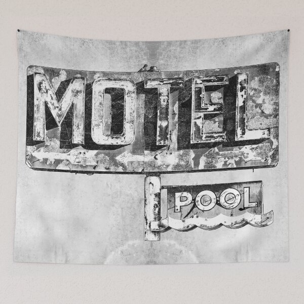 Item preview, Weathered Route 66 Motel Pool Sign Dark Americana Decay designed and sold by Ghoul Enterprises.